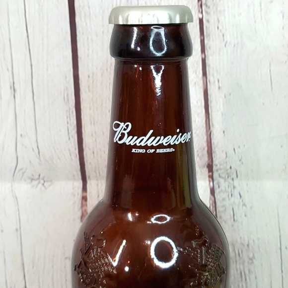 Y2K Budweiser Official Merchandise 15" Glass Nascar Dale Earnhardt Beer Bottle - Picture 5 of 11
